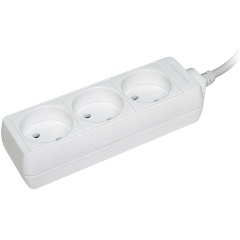 Изображение товара Удлинитель IEK У3 3 места 2P/3метра 2х0.75мм2 10А/250, WYP10-06-03-03-N