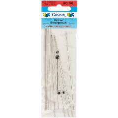 Изображение товара Иглы бисерные GAMMA сталь NC-206 d 0.6 мм 10 шт.