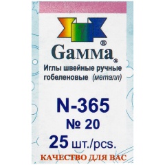 Изображение товара Иглы гобеленовые GAMMA N-365 №20 25 шт. острые