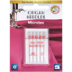 Изображение товара Иглы микротекс ORGAN 5/60-70 для машинного шитья, 5 шт