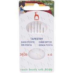 Изображение товара Иглы ручные PONY гобеленовые Tapestry № 24-26, 6шт, 05310 (05810)
