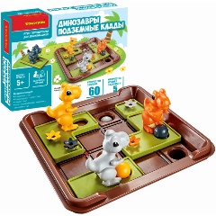 Изображение товара Настольная логическая игра-головоломка BONDIBON ВВ5285 БондиЛогика. Динозавры. Подземные клады