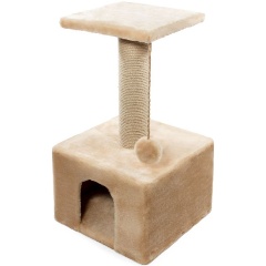 Изображение товара Игровой комплекс GAMMA для кошек квадратный однотонный, 410*410*720мм