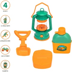 Изображение товара Игровой набор туриста Givito 4 предмета: лампа, фляжка, аптечка, лопатка, G209-001