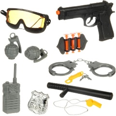 Изображение товара Игровой набор Полицейского в чемодане 11 предметов VELD CO 131685 для детей
