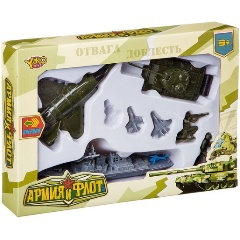 Изображение товара Игровой набор YAKO Армия и флот инерционный транспорт с фигурками солдатов