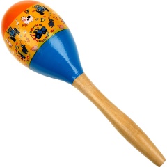 Изображение товара Деревянная игрушка БУРАТИНО Синий Трактор. Маракас, STR31