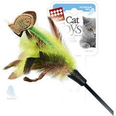 Изображение товара Игрушка для кошек GIGWI с рыбками на длинной палке 75см FEATHER TEASER