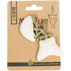 Изображение товара Игрушка для кошек МОН ТЕРО ЭКО рыбья кость с кошачьей мятой, белая 11 см