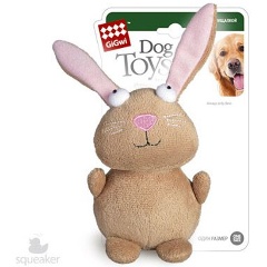 Изображение товара Игрушка для собак GiGwi Кролик с пищалкой 16см серия PLUSH FRIENDZ