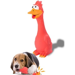 Изображение товара Игрушка для собак Zoowell HT027R Курица с пищалкой, красный