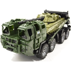 Изображение товара Игрушка Нордпласт 258 Военный тягач и танк для детей с движущимися деталями