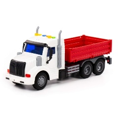 Изображение товара Игрушка ПОЛЕСЬЕ 91673 Профи, автомобиль бортовой инерционный (со светом и звуком) (красный)