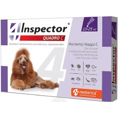 Изображение товара Капли на холку Inspector Quadro для собак 10-25кг, 3 шт