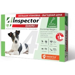 Изображение товара Капли на холку Inspector Quadro для собак 4-10кг, 3 шт