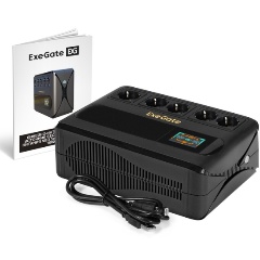 Изображение товара Источники бесперебойного питания ExeGate NEO Smart BU-1000.LCD.AVR.5SH.RJ.USB 1000VA