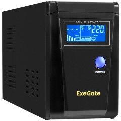 Изображение товара Источники бесперебойного питания ExeGate SineTower SN-600.LCD.AVR.2SH 600VA/360W