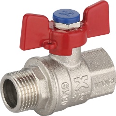 Изображение товара Кран шаровой IVANCI- Superior, ручка-бабочка, внутренняя-наружная резьба 1/2"