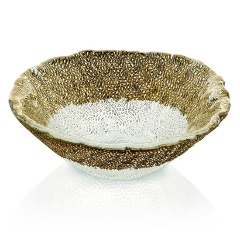 Изображение товара Глубокая тарелка IVV Tricot Gold из боросиликатного стекла 18 см