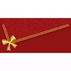 Изображение товара Конверт для денег ИЗО Без названия!,10шт/уп бордо с золотым тиснением 1522-05