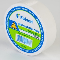 Изображение товара Изоляционная лента Folsen 19мм x 20м, белая, 1шт.