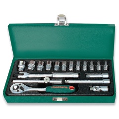 Изображение товара Набор инструментов Jonnesway S04H2118S, 1/4" DR, 4-13 мм, 18 предметов