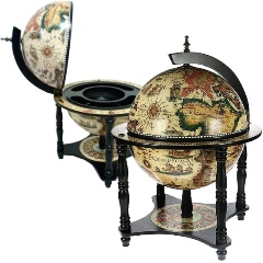 Изображение товара Глобус-бар JUFENG напольный d 33 светлый JF-JG-33006-WB