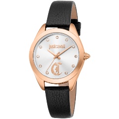 Изображение товара Женские наручные часы JUST CAVALLI JC1L309L0035 с кристаллами и кожаным браслетом