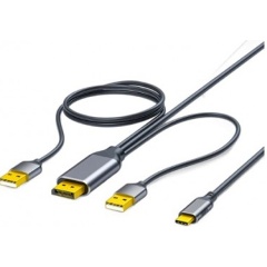Изображение товара Кабель-адаптер KS-is KS-877-3 DisplayPort в USB Type-C 3м