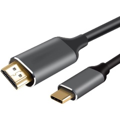 Изображение товара Кабель-адаптер USB 3.1 Type-Cm - HDMI A(m) 4K@60Hz, 1.8m, Aluminium Shell,VCOM (CU423MC-1.8M)