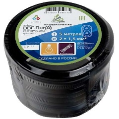 Изображение товара Кабель АЛЬФАКАБЕЛЬ ВВГ-Пнг(А) 2х1.5 ок (N) 0.66кВ (бухта 5м) (шт) 65545