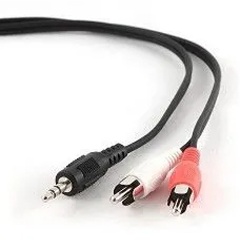 Изображение товара Кабель аудио Bion Jack 3.5 / 2x RCA 1.2м для надежного соединения