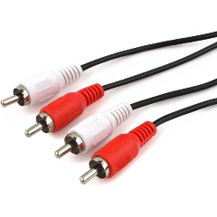 Изображение товара Кабель аудио Cablexpert, 2xRCA/2xRCA, 3м, черный (CCA-2R2R-3M-N)