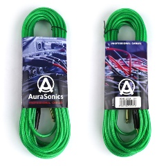 Изображение товара Кабель AuraSonics J63J63-10TGR, гитарный,10м, зеленый