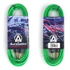 Изображение товара Кабель AuraSonics J63J63-5TGR, гитарный, 5м, зеленый