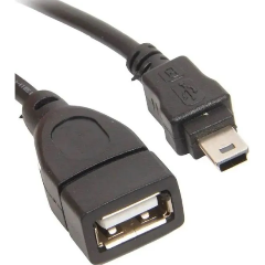 Изображение товара Кабель Behpex USB-A - mini USB, 0.2м, OTG, черный