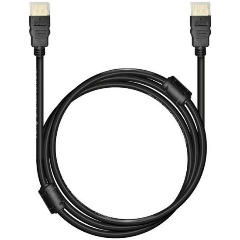 Изображение товара Кабель Bion HDMI v2.1, 19M/19M, 3D, 8K UHD, экран, ферритовые кольца, 1м, черный (BXP-HDMI21-010)