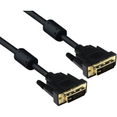 Изображение товара Кабель DVI dual link ExeGate EX-CC-DVI2F-3.0 (25M/25M, 3м, 2 фильтра, позолоченные контакты)