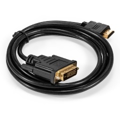 Изображение товара Кабель HDMI-DVI-D ExeGate EX-CC-HDMIM-DVI2M-1.5, 19M/(24+1)M, dual link, 1,5м, позолоченные контакты (EX294672RUS)