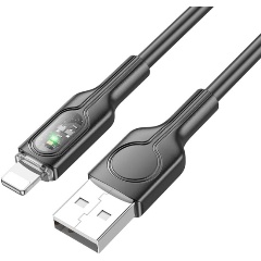 Изображение товара Кабель Hoco U120 iP USB-A - Lightning, 1.2м, черный