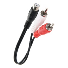 Изображение товара Кабель Telecom 1RCA (F) - 2RCA (M) <TAV4355-0.2M>
