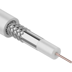 Изображение товара Кабель коаксиальный REXANT 3С-2V, 75 Ом, CCS/Al/Al, 48%, бухта 100 м, белый