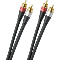 Изображение товара Кабель межблочный Oehlbach Audio 2RCA-2RCA, black 1.5 м