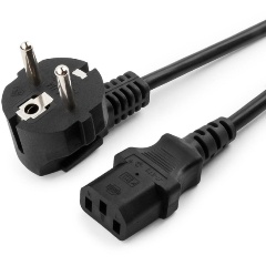 Изображение товара Кабель питания Cablexpert 3.0м, Schuko- C13, VDE, 10А, черный, с зазем.