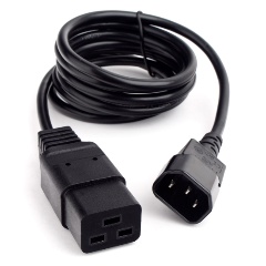 Изображение товара Кабель питания Cablexpert PC-189-1-1, 1.8м, C14-C19, черный, с заземлением