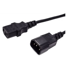 Изображение товара Кабель питания Filum С13- C14, 3х0.75мм, 220В, 10A, чёрный, 1.8м (FL-PC10-C13-C14-1.8M)