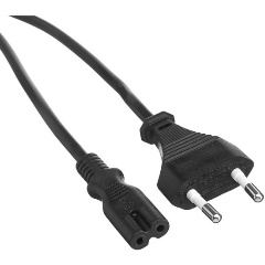 Изображение товара Кабель питания ноутбуков, аудио/видео ExeGate Special PCN-1,5S Евровилка CEE7/16->C7, 2*0.5mm2, CCA, черный, 1.5м
