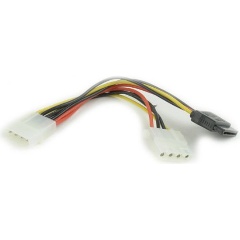 Изображение товара Кабель питания SATA Cablexpert CC-SATA-PSY2, 15см, molex 4pin/molex4pin+sata 15pin, на 2 устр.