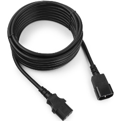 Изображение товара Кабель питания сист.блок-монитор Cablexpert PC-189-1-5M, 5м, C13-C14, 3x1кв.мм., черный