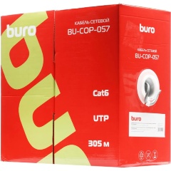 Изображение товара Кабель сетевой Buro BU-COP-057 UTP 4 пары cat.6 solid 0.57мм Cu 305м серый